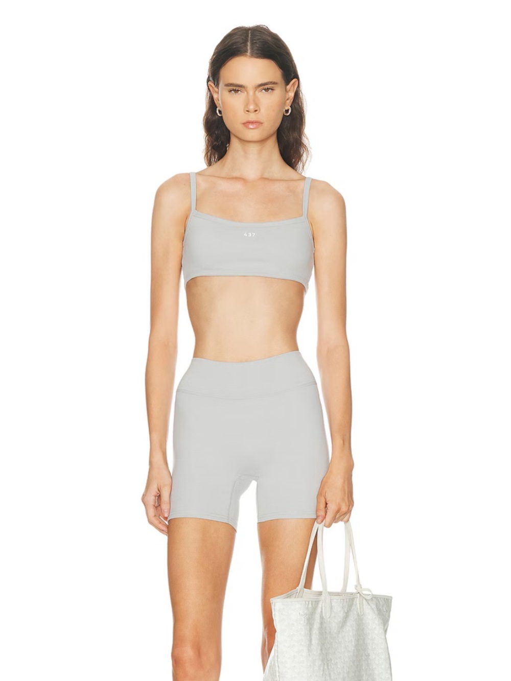 NWOT 437 Essential Short in Heather Grey
